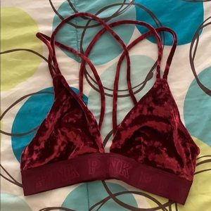 🎉SOLD🎉 xs PINK maroonish velvet bralette